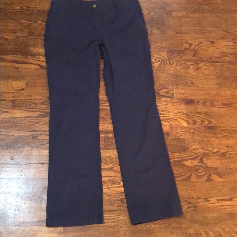 Navy straight leg pants